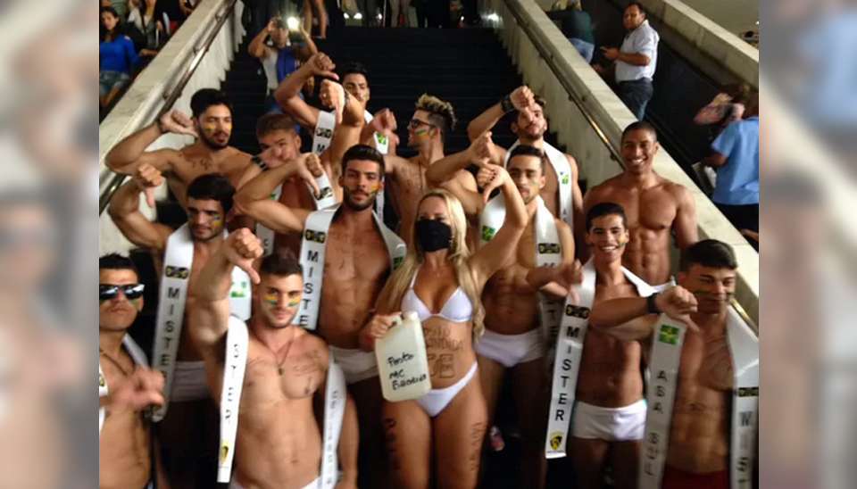 Ela se reuniu com os candidatos do concurso Mister Distrito Federal