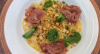 Espaguete ao creme de parmesão com presunto parma | Fica com a Gente