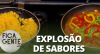 Peixe ao molho de pimentões com farofa de dendê