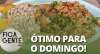 Pescada empanada no fubá com arroz espanhol
