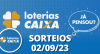 Loterias CAIXA: +Milionária, Mega-Sena, Quina e mais 02/09/2023