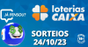 Loterias CAIXA: Mega-Sena, Quina, Lotofácil e mais 24/10/2023