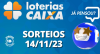 Loterias CAIXA: Mega-Sena, Quina, Lotofácil e mais 14/11/2023