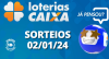 Loterias CAIXA: Quina, Lotofácil e mais 02/01/2024