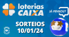 Loterias CAIXA: +Milionária, Quina, Lotofácil e mais 10/01/2024
