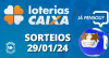 Loterias CAIXA: Quina, Super Sete, Lotofácil e mais 29/01/2024