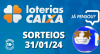 Loterias CAIXA: +Milionária, Quina, Lotofácil e mais 31/01/2024