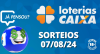 Loterias CAIXA: +Milionária, Quina e mais 07/08/2024