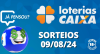 Loterias CAIXA: Quina, Lotofácil, Super Sete e mais 09/08/2024