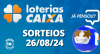 Loterias CAIXA: Quina, Super Sete e mais 26/08/2024