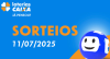 Loterias CAIXA: Quina, Dupla Sena, Super Sete e mais 11/07/2025