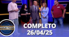 Mega Sonho: Guilherme Pallesi e Kally Fonseca (26/04/25) | Completo