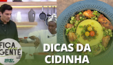 Edu Guedes e chef Cidinha ensinam receita de frango com quiabo e angu