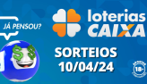 Loterias CAIXA: +Milionria, Quina, Lotofcil e mais 10/04/2024