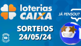 Loterias CAIXA: Quina, Lotofcil, Super Sete e mais 24/05/2024