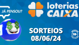 Loterias CAIXA: +Milionria, Mega-Sena, Quina e mais 08/06/2024