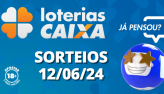 Loterias CAIXA: +Milionria, Lotofcil e mais 12/06/2024