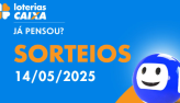 Loterias CAIXA: +Milionria, Quina, Super Sete e mais 14/05/2025