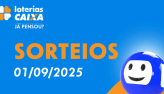 Loterias CAIXA: Quina, Super Sete e mais 01/09/2025