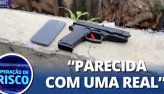 Ladro  flagrado com arma de brinquedo e alega que no  dele