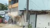 Testemunha flagra momento em que prédio desaba em Taguatinga, DF