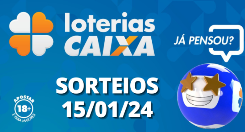 Loterias CAIXA Quina Super Sete Lotofácil e mais 15 01 2024 RedeTV