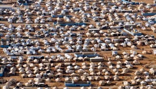 Vista de campo de refugiados Za'atri, na Jordânia, que vem abrigando centenas de milhares de sírios fugindo da guerra