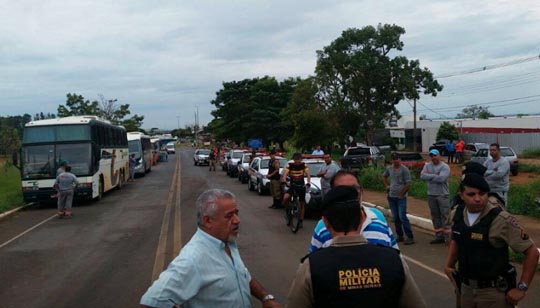 Protesto em Araxá, Minas Gerais