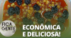 Gelado de abacaxi com caramelo e ameixa