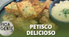 Dadinho de mandioca com calabresa e molho cheddar