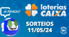Loterias CAIXA: +Milionária, Mega-Sena, Quina e mais 11/05/2024