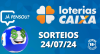 Loterias CAIXA: +Milionária, Quina e mais 24/07/2024