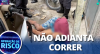 Motoqueiro tenta escapar da polícia por becos e vielas
