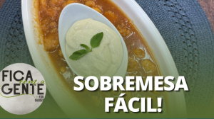 Creme de baunilha com banana flambada ao rum