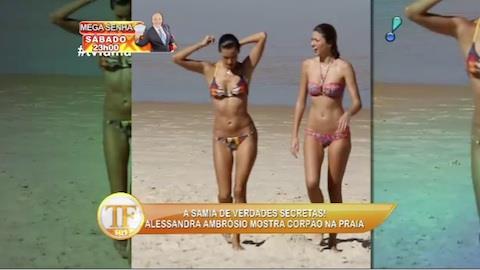 Alessandra Ambrsio mostra o corpo em praia do Rio de Janeiro