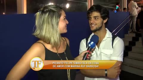 Felipe Simas conta detalhes de cena de amor com Marina Ruy Barbosa