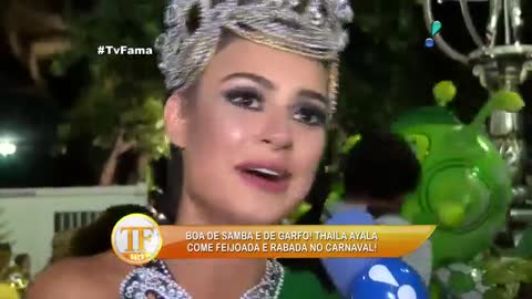 Thaila Ayala fala da emoo em representar uma 'Miss Brasil' na Sapuca