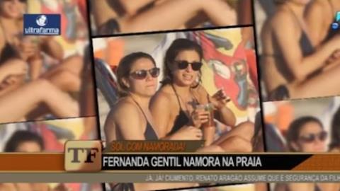 Fernanda Gentil  flagrada com namorada na praia