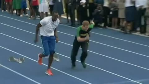 Prncipe Harry parabeniza Usain Bolt e desafia jamaicano para corrida