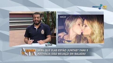 Fani Pacheco e Natália Casassola são flagradas dando beijão