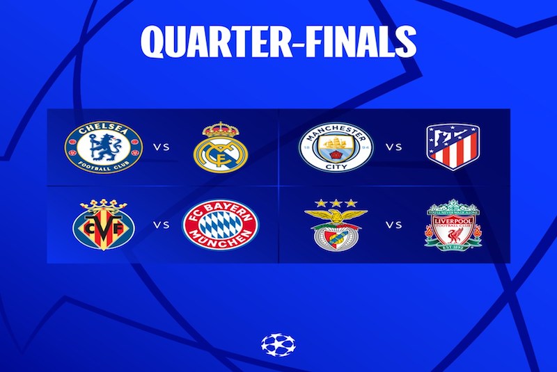 Definidos os confrontos das quartas de final da Champions League!