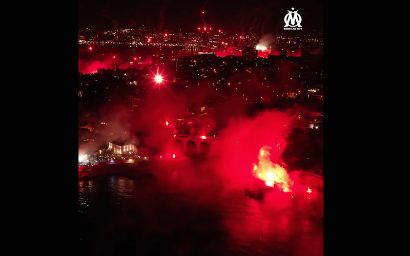 Olympique de Marselha comemora título com festa popular