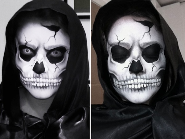 Aprenda a fazer maquiagem masculina de caveira para o Halloween