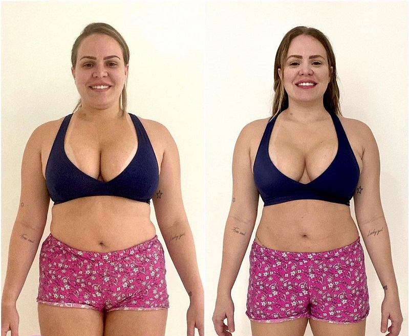 Paulinha Leite elimina 9,5 kg em 1 mês e mostra antes e depois: 