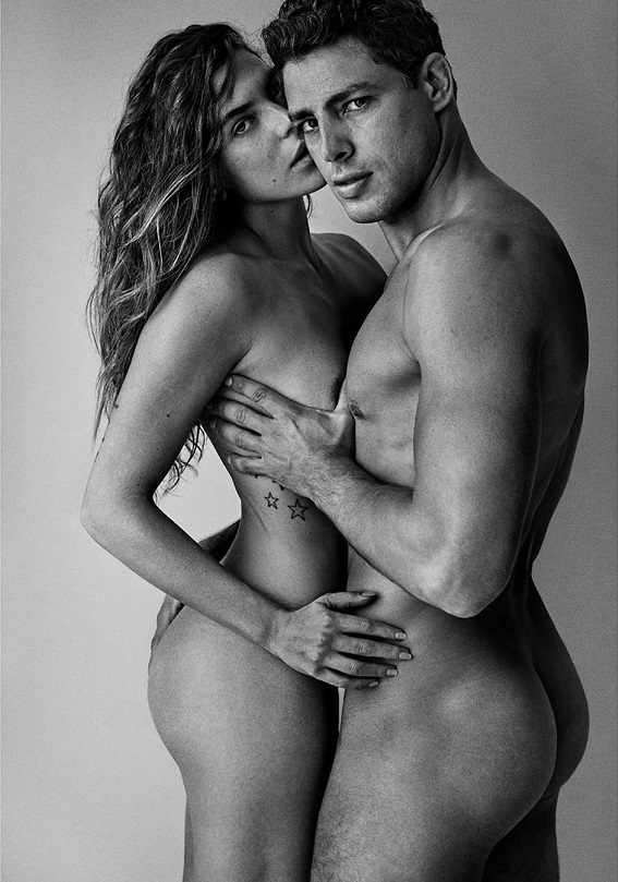 Cauã Reymond e Mariana Goldfarb posam com bumbum de fora em clique sensual