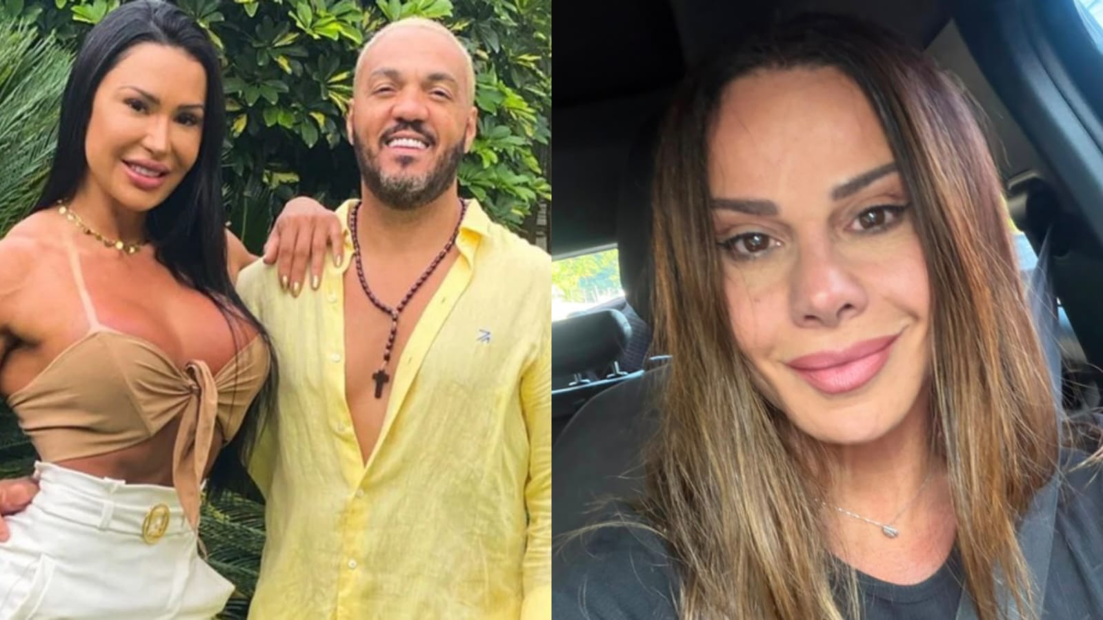 Gracyanne Barbosa reage a ideia de trisal com Belo e Viviane Araújo: 'Não seria por polêmica RedeTV!