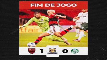 Flamengo vence Palmeiras com gol de Pedro na 1ª rodada do Brasileirão
