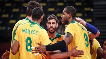 Brasil passa pela Tunísia na estreia do vôlei masculino