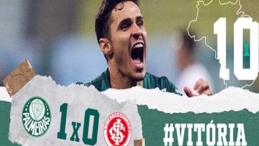 Palmeiras vence Internacional com gol de pênalti