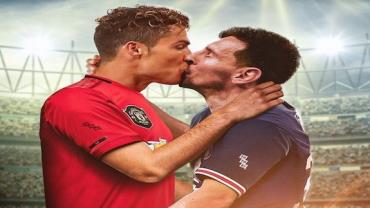 Foto de CR7 e Messi se beijando em possível campanha contra a homofobia no Catar viraliza nas redes sociais